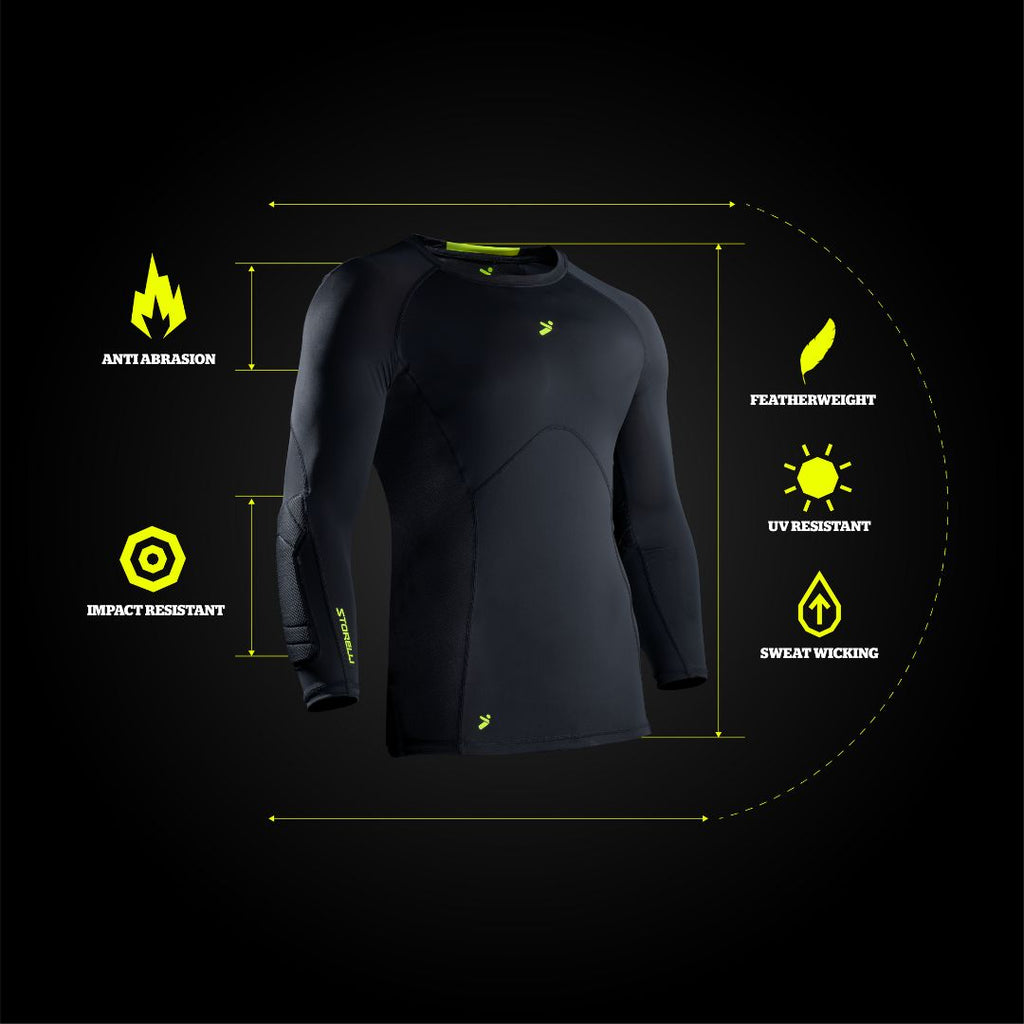 STORELLI BODYSHIELD GOALKEEPER LIGHT MATCHDAY 3/4 UNDERSHIRT (PADDED)