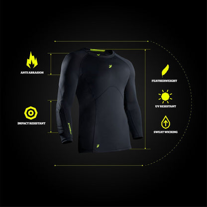 STORELLI BODYSHIELD GOALKEEPER LIGHT MATCHDAY 3/4 UNDERSHIRT (PADDED)